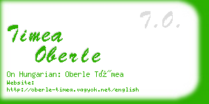 timea oberle business card